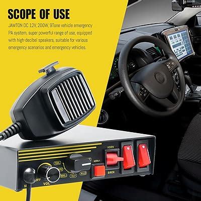 JAMTON 200W 12V 9 Tone Emergency Police Siren India | Ubuy