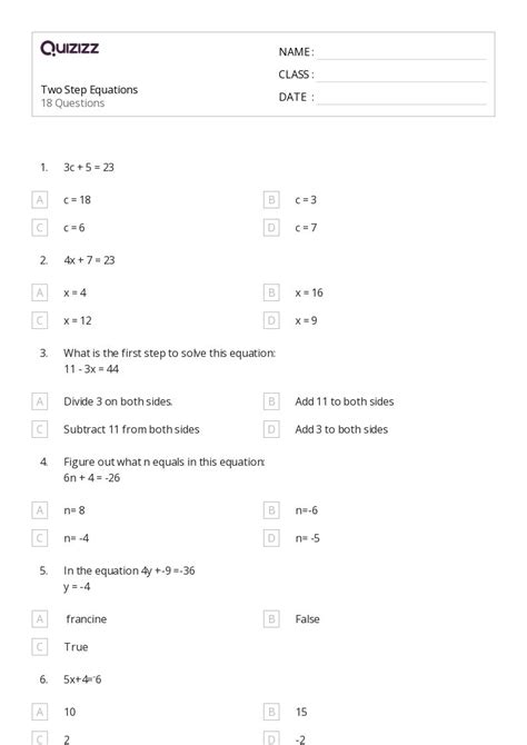 Image result for Solving Three-Step Equations Worksheet