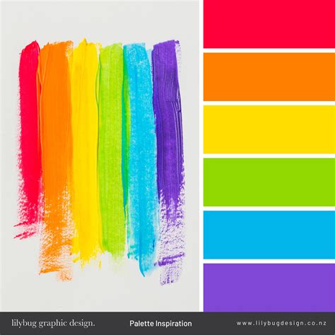 Rainbow Color Palette | Color palette design, Color palette bright ...
