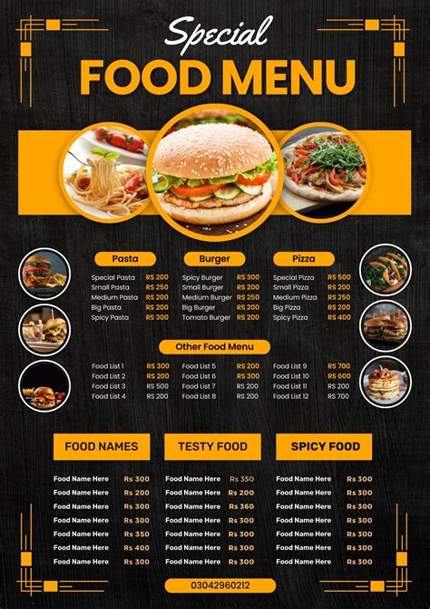 Food Menu 的图像结果