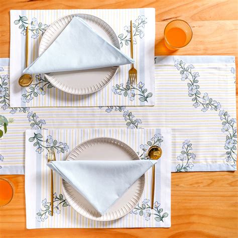 Azzurro Classic Table Linen Set Of 13 Online - Premium Table Mat | Nestasia