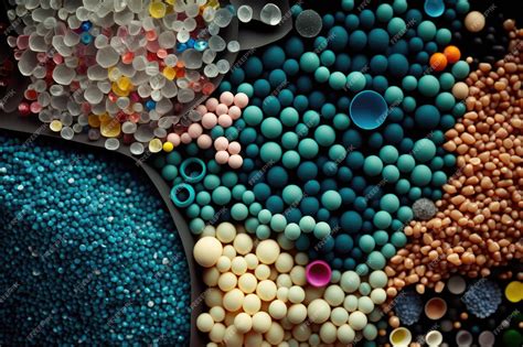Premium AI Image | Plastic up close Plastic beads compound polymers ...