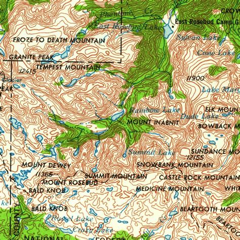 Billings, MT-WY (1958, 250000-Scale) Map by United States Geological ...