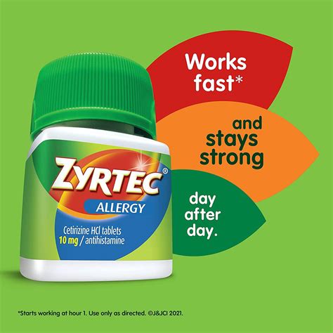 Zyrtec 24 Hour Allergy Relief Tablets Bundle - 10mg Cetirizine HCl - 1 x 30 ct + 1 x 3 ct Travel ...