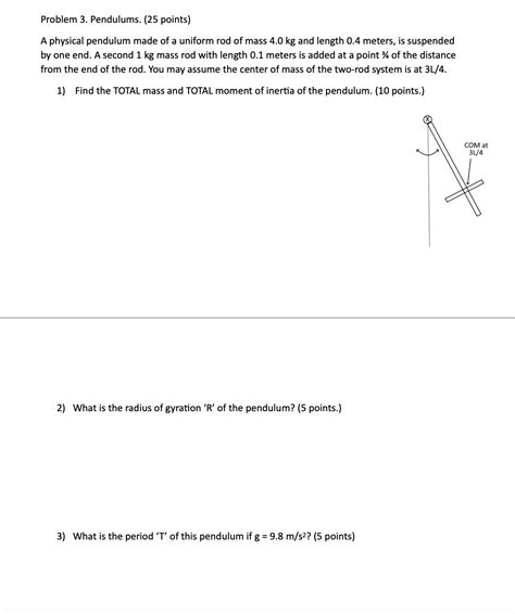 Image result for Physical Pendulum Problem