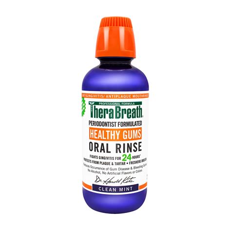 TheraBreath Healthy Gums Clean Mint Oral Rinse, 16 fl oz - Walmart.com - Walmart.com