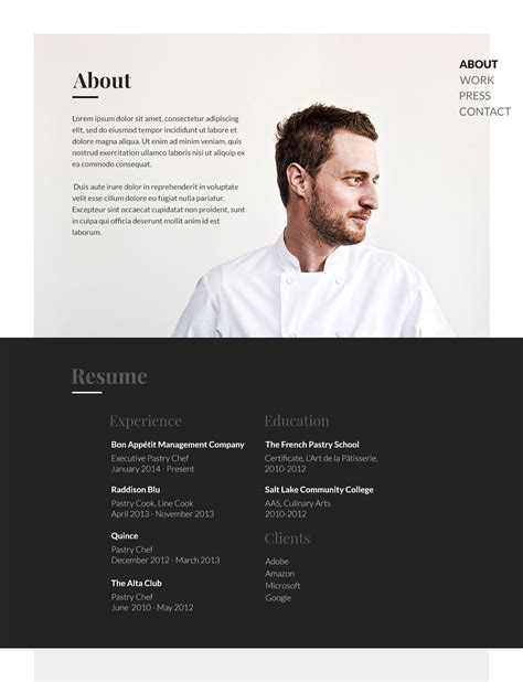 Image result for Culinary Portfolio Examples