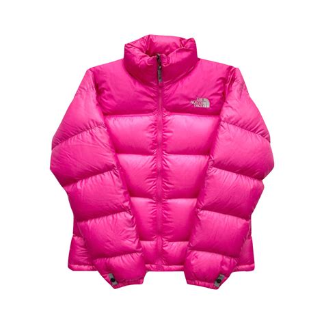 The North Face Womens Pink Puffer Jacket WITH STAIN | We Vintage