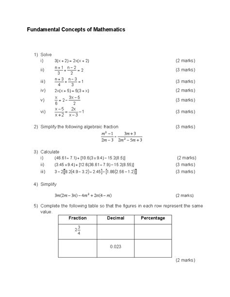 7 Fundamental Concepts Of Mathematics