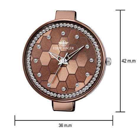 Buy EDDY HAGER Stone Studded Watch - for Women EH-418-BR at Amazon.in