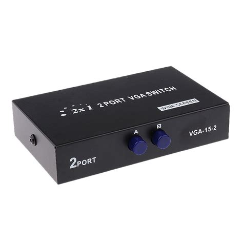 (Open Box)PremiumAV 2 Port VGA Monitor Switch (Black) – FABGIZMOZ