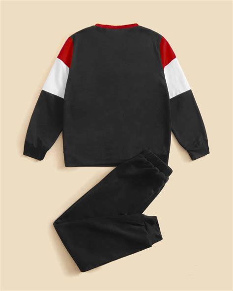 Color Blocked Boys Apparel top bottom set for kids