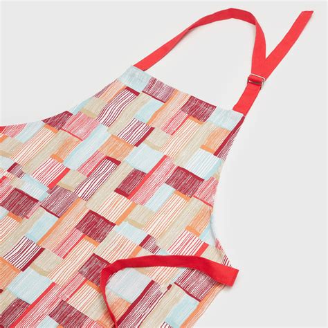 Buy Kale Red Printed Cotton Apron - 60x74cm from Home Centre at just ...