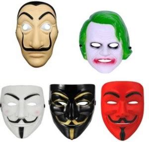 yubirth v for vendetta with joker and money heist solid stylish party ...