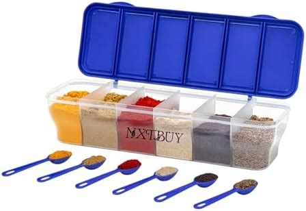 Buy LIMBANI BROTHERS Plastic Kitchen 8Pc Transparent Masala Box With ...