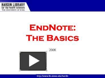 EndNote Basics 的图像结果