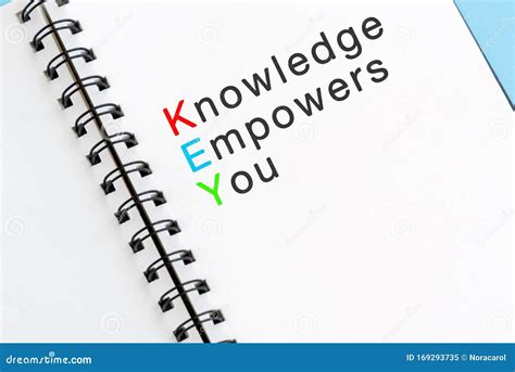 KEY Acronym - Knowledge Empowers You Stock Image - Image of empower, note: 169293735