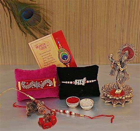 Collectible India Rakhi for Brother and Bhabhi Kids with Gift Combo ...