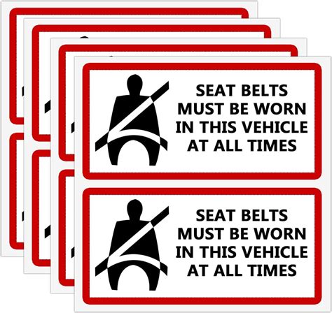 Seat Belts Must Be Worn in This Vehicle Sign Sticker Safe Driving Signs ...