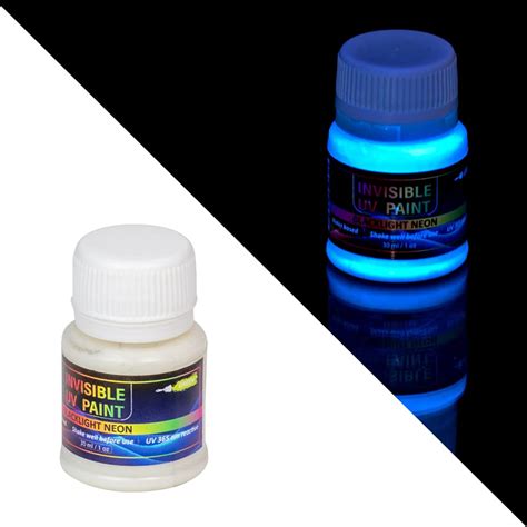 UV Blacklight Reactive Almost Invisible Neon Paint, Invisible ...