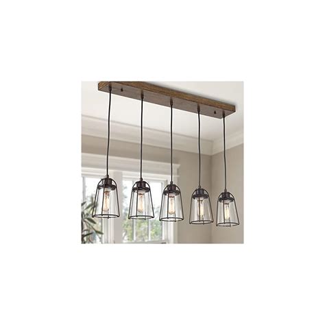 Buy RUZINIU Farmhouse Chandelier, Industrial Pendant Lighting for ...