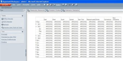 Hyperion Reporting 的图像结果
