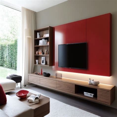 7 Red Contemporary TV Unit Design Ideas in 2025