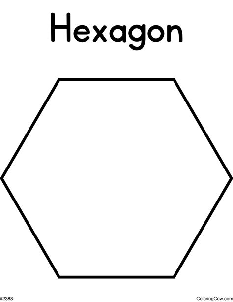 Hexagon Shape Coloring Page