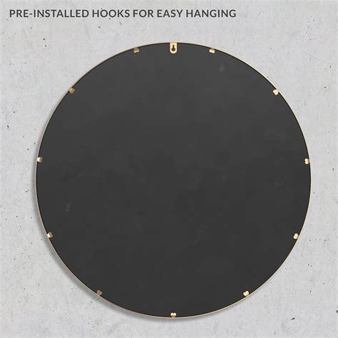 Buy Barnyard Designs 30 inch Gold Round Mirror, Modern Bathroom Mirrors ...