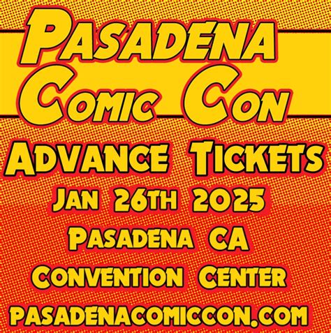 Tickets | Pasadena Comic Convention and Toy Show