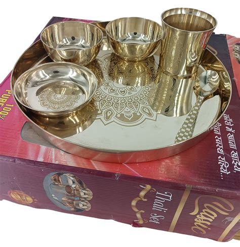 Classic Pure Kansa (Bronze) Dinner Set | 6 Pcs – Surana Sons