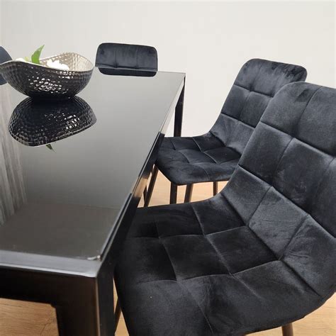 Black Velvet Kitchen Table Chairs: Luxury, Comfort & Timeless Style for ...
