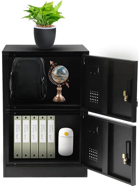 LUGBING 2 Door Vertical Stackable Storage Cabinet with Lock, India | Ubuy