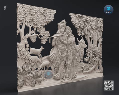 Buy Radha Krishna STL 3D Model, Carvign Model, CNC Router Carving ...