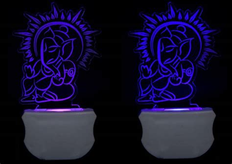 PrimeDecor The Lord Ganesh 3D illusion Led Night Lamp comes with 7 ...