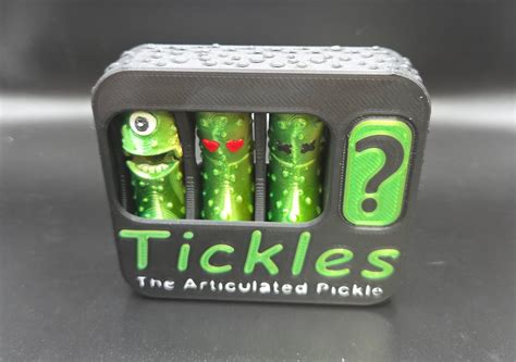 Pickle Tickles the Pickle 3D Printed Articulated Keychain Fidget Toy ...