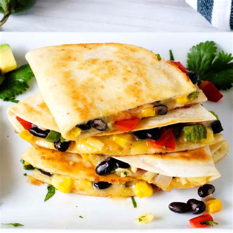 Veggie Quesadillas With Black Beans and Cheese - The Anthony Kitchen ...