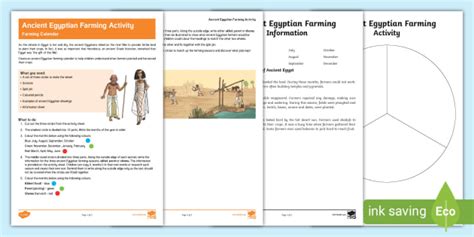 Ancient Egypt Farming Methods Activity (teacher made)