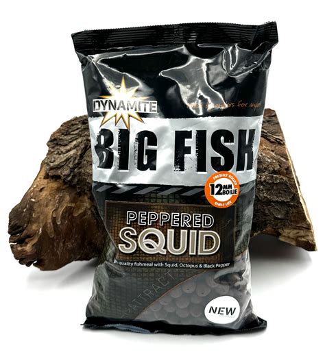 Dynamite Big Fish Baits Boilie Peppered Squid 1kg in 12mm 15mm 20mm ...
