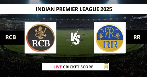 RCB vs RR Live Score | Indian Premier League Live Score Today