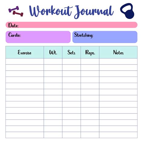 Monthly Exercise Log Printable 的图像结果