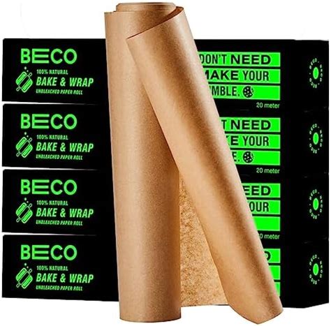 Beco Eco-Friendly Baking & Wrapping Paper, 20 Meter Roll Each, Pack of ...