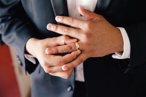 Male Wedding Ring On Finger