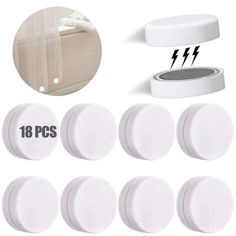 ZYNERY Magnetic Shower Curtain Weights 18 Pcs, Waterproof Flat Bottom ...