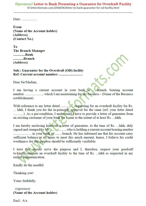 Image result for Bank Overdraft Letter