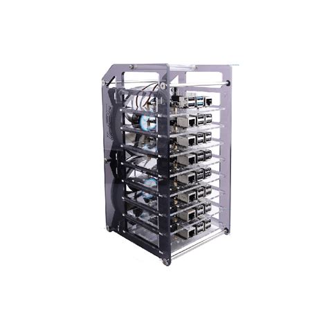 52Pi Raspberry Pi Cluster Case, with Fan120mm RGB LED 5V Fan for ...