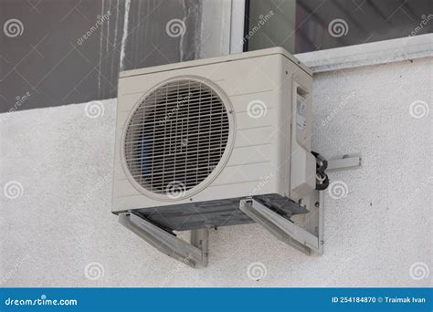 External Condensing Unit of the Air Conditioning Unit Stock Photo ...