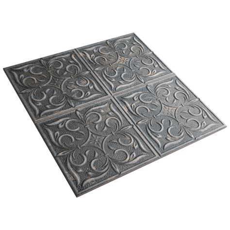 Merola Tile Antigua Lis 13" x 13" Porcelain Metal Look Wall Tile ...