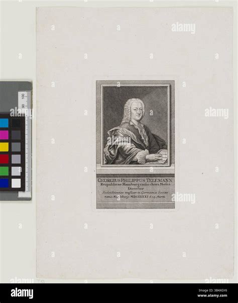 This copper engraving of Georg Philipp Telemann, the renowned Baroque ...