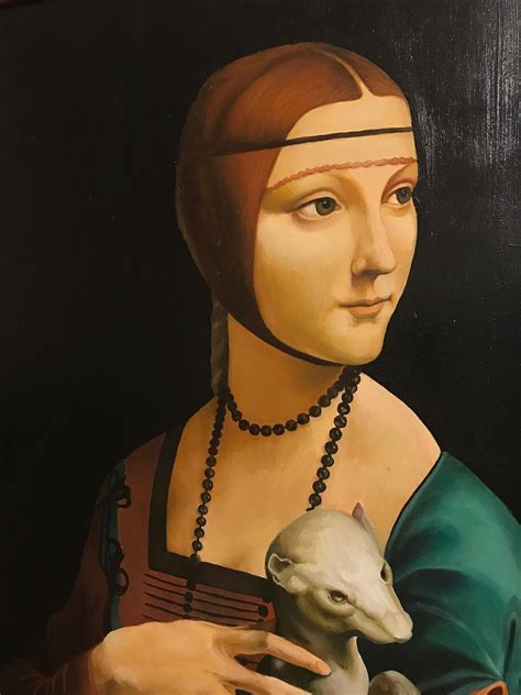 Lady With an Ermine Leonardo Da Vinci Reproduction Italian Oil - Etsy UK